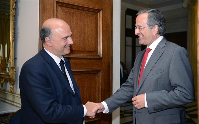 Σε εξέλιξη η συνάντηση Αντ. Σαμαρά – Π. Μοσκοβισί