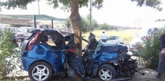 Μοιραία για οδηγό η σφοδρή πρόσκρουση του αυτοκινήτου του σε κορμό δένδρου