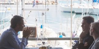 Γεύμα εργασίας με τον Γ. Κατάινεν είχε ο Κυρ. Μητσοτάκης