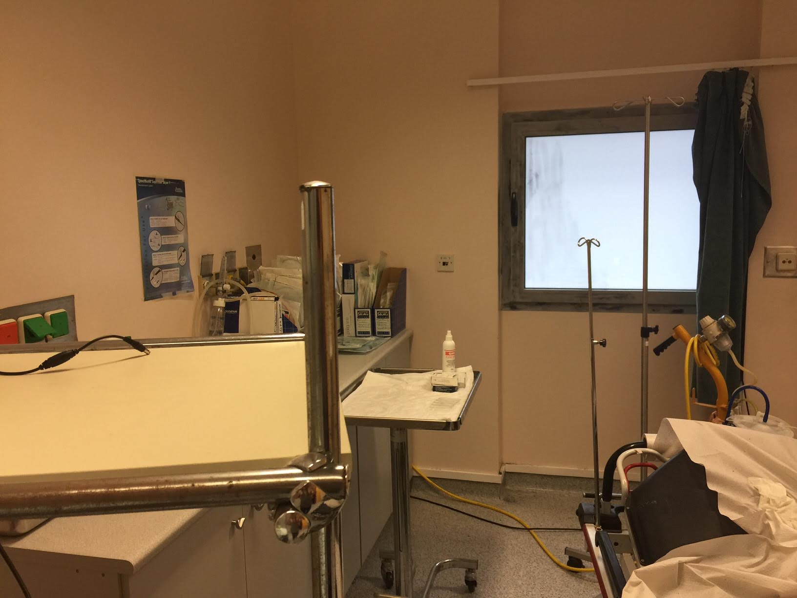 Το παράθυρο του Γαστρεντερολογικού, απ' όπου διέφυγε ο διαρρήκτης