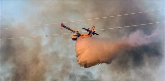 Πυρκαγιά στην περιοχή Μονή Αγκαράθου Ηρακλείου