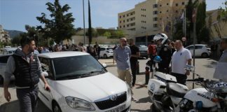Διαμαρτυρία οδηγών της Uber έξω από το Υπ. Μεταφορών