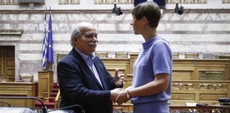 Στη Βουλή των Ελλήνων η πρόεδρος της Εσθονίας