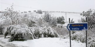 Ένταση των χιονοπτώσεων αναμένεται και σε Κρήτη- σε ετοιμότητα οι αρχές