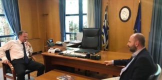 Συνάντηση του νέου υπουργού Υποδομών με τον πρόεδρο του ΤΕΕ