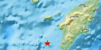Σεισμός 3,5 Ρίχτερ νότια της Ρόδου