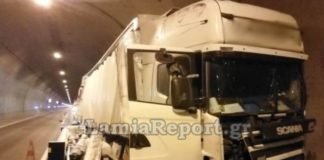 Παραλίγο τραγωδία με νταλίκα σε τούνελ