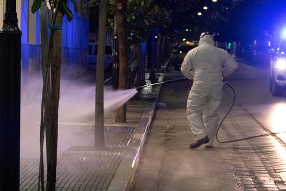 απολύμανση δρόμων