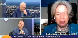 Λινού: Η απλή χειρουργική μάσκα προστατεύει 45% – Έχει προταθεί να φοράμε δύο