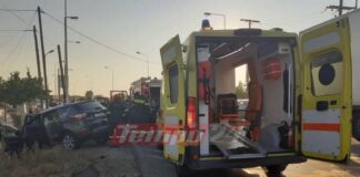 Μετωπική σύγκρουση αυτοκινήτων με ένα σοβαρά τραυματία