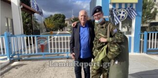 Ο Γιώργος Παπαδάκης στην oρκωμοσία του γιου του
