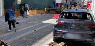 Τρομακτική πορεία αυτοκινήτου σε πεζόδρομο – Παρέσυρε πεζό