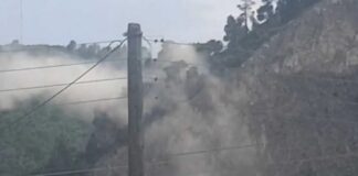 Ο σεισμός στην Αταλάντη έφερε κατολίσθηση στην Τραγάνα (βίντεο)