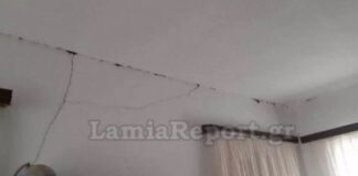 Ζημιές σε σπίτια και εκκλησίες μετά τον σεισμό στην περιοχή της Αταλάντης