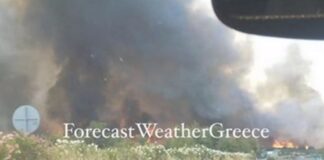 Διακοπές κυκλοφορίας στην εθνική οδό Αθηνών – Λαμίας από την επικίνδυνη φωτιά