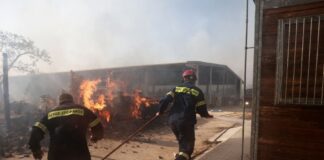 Αναζωπυρώθηκε το μέτωπο στον Άγιο Χαράλαμπο Λουτρακίου – Καλύτερη η εικόνα της φωτιάς στη Σαρωνίδα