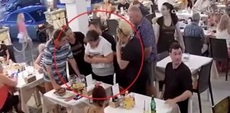 Σερβιτόρος γλύτωσε με λαβή γυναίκα που πνιγόταν (βίντεο)