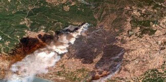 Συγκλονιστικές φωτογραφίες από δορυφόρο αποτυπώνουν το μέγεθος της καταστροφής από τη φωτιά στον Έβρο