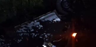 Αυτοκίνητο «απογειώθηκε» και κατέληξε σε αυλή σπιτιού – Στο νοσοκομείο οι δύο τραυματίες