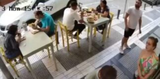 Αυτοκίνητο παραλίγο να πέσει πάνω σε θαμώνες ψητοπωλείου (βίντεο)
