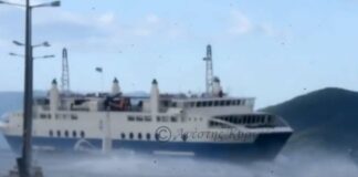 Δείτε φέρρυ μποτ να «παλεύει» να δέσει υπό θυελλώδεις ανέμους (βίντεο)