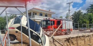 Επεισοδιακή καταδίωξη Ρομά που «κάρφωσε» το αυτοκίνητο σε αυλή σπιτιού