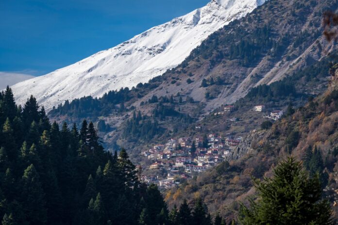 Gardiki,Village,In,Pindos,Mountain,In,Thessaly,Area,Greece