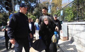Η Ελένη Λουκά «χτύπησε» έξω από το Προεδρικό Μέγαρο την ώρα της ορκωμοσίας της Κυβέρνησης