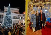 Φως, χαρά και ελπίδα στο άναμμα του Χριστουγεννιάτικου δέντρου στο Βελεστίνο (φωτογραφίες)