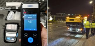 Οδηγός εγκατέλειψε το όχημά του σε στάση λεωφορείου όταν είδε μπλόκο για αλκοτέστ