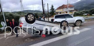 Ανεμοστρόβιλος στο Γιαννιτσοχώρι «τούμπαρε» ΙΧ εν κινήσει