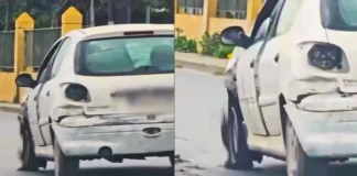 Αυτοκίνητο-ερείπιο προκάλεσε πανικό -Δείτε βίντεο