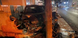 Αυτοκίνητο πέρασε στο αντίθετο ρεύμα, παρέσυρε μηχανές και καρφώθηκε σε κολώνα