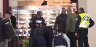 Καρέ καρέ η σύλληψη άνδρα που κρατούσε σημαία του Ισραήλ στο αεροδρόμιο «Ελευθέριος Βενιζέλος»