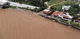 Η κακοκαιρία Erminio άλλαξε χρώμα στον Ευβοϊκό – Τόνοι λάσπης και φερτά υλικά