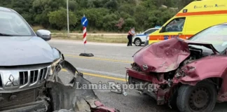 Αυτοκίνητο πέρασε στο αντίθετο ρεύμα και συγκρούστηκε σφοδρά με ένα άλλο