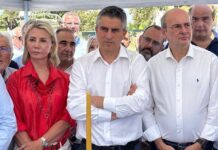 Η Ζέττα Μακρή στα εγκαίνια της γέφυρας του Ξηριά