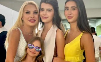 Η Ελένη Μενεγάκη στην αποφοίτηση της κόρης Βαλέριας Λάτσιου