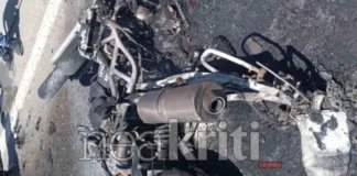 Νεκρός 55χρονος μοτοσικλετιστής που είχε τυλιχτεί στις φλόγες