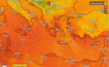 Ο λίβας εκτοξεύει τη θερμοκρασία στους 43 βαθμούς Κελσίου