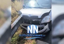 Αυτοκίνητο καρφώθηκε σε προστατευτικές μπάρες-2 τραυματίες