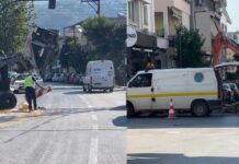 Ατέλειωτες οι ζημιές από τις οπτικές ίνες- Έσπασαν αγωγοί σε Μαιάνδρου και Ιωλκού (video)