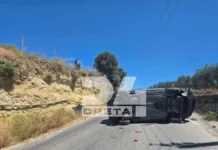 Αυτοκίνητο τούμπαρε και παρέσυρε πεζή-Νοσηλεύεται στη ΜΕΘ
