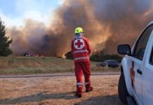 Ο Ελληνικός Ερυθρός Σταυρός στην πρώτη γραμμή στο πύρινο μέτωπο στη Σίβηρη Χαλκιδικής