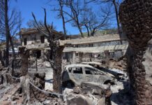 Ξεκινούν οι αυτοψίες και οι καταγραφές ζημιών μετά τη φονική πυρκαγιά στην Σαλαμίνα