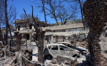 Ξεκινούν οι αυτοψίες και οι καταγραφές ζημιών μετά τη φονική πυρκαγιά στην Σαλαμίνα