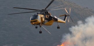 Φωτιά στη Νέο Ρύσιο στη Θεσσαλονίκη, σηκώθηκε 1 ελικόπτερο