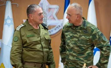 Στο Ισραήλ ο αρχηγός ΓΕΕΘΑ Δημήτρης Χούπης, συναντήθηκε με τον αρχηγό των IDF