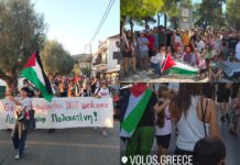 Βόλος, Σκιάθος, Μηλίνα: Πορείες αλληλεγγύης στον Παλαιστινιακό λαό