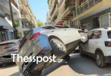 Αυτοκίνητο «απογειώθηκε» και «σκαρφάλωσε» σε άλλο παρκαρισμένο